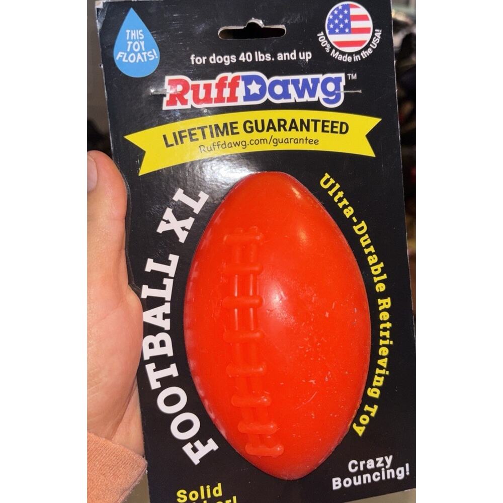 Ruff Dawg Football XL (orange) - LIFETIME GUARANTEE - USA MADE